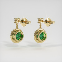 2.80 Ct.Tw. Emerald Earrings, 18K Yellow Gold 4