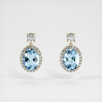 2.95 Ct.Tw. Gemstone Earrings, 18K Yellow Gold 1