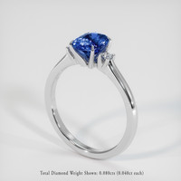 1.98 Ct. Blue Sapphire Ring, Platinum 950 2