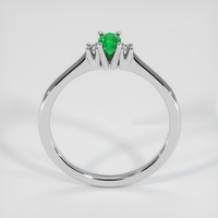 0.28 Ct. Emerald Ring, Platinum 950 3