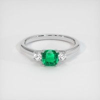 0.57 Ct. Emerald Ring, Platinum 950 1