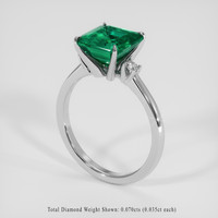 2.02 Ct. Emerald Ring, Platinum 950 2