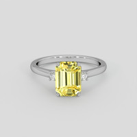 3.05 Ct. Yellow Sapphire Ring, Platinum 950 1