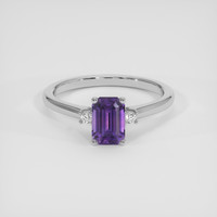 1.30 Ct. Purple Sapphire Ring, Platinum 950 1