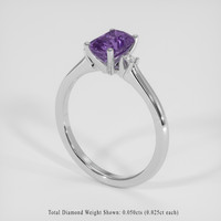 1.30 Ct. Purple Sapphire Ring, Platinum 950 2