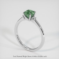 1.50 Ct. Green Sapphire Ring, Platinum 950 2