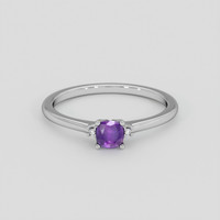 0.70 Ct. Purple Sapphire Ring, Platinum 950 1