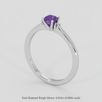0.70 Ct. Purple Sapphire Ring, Platinum 950 2