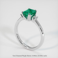 1.05 Ct. Emerald Ring, Platinum 950 2