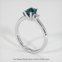 0.75 Ct. Sapphire Ring, Platinum 950 2