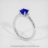 0.62 Ct. Blue Sapphire Ring, Platinum 950 2