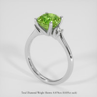 2.94 Ct. Green Sapphire Ring, Platinum 950 2