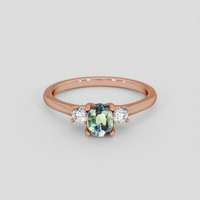 1.05 Ct. Alexandrite Ring, 14K Rose Gold 1