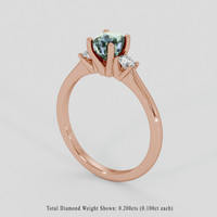 1.05 Ct. Alexandrite Ring, 14K Rose Gold 2