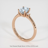 1.14 Ct. Gemstone Ring, 14K Rose Gold 2