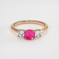 0.45 Ct. Ruby Ring, 14K Rose Gold 1
