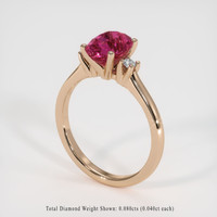 2.04 Ct. Pink Sapphire Ring, 14K Rose Gold 2