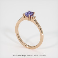 0.65 Ct. Sapphire Ring, 14K Rose Gold 2