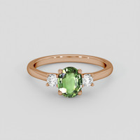 1.00 Ct. Alexandrite Ring, 18K Rose Gold 1