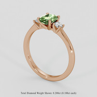 1.00 Ct. Alexandrite Ring, 18K Rose Gold 2