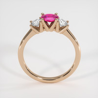 0.45 Ct. Ruby Ring, 18K Rose Gold 3