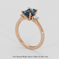 2.03 Ct. Bi Color Sapphire Ring, 18K Rose Gold 2