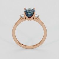 2.03 Ct. Bi Color Sapphire Ring, 18K Rose Gold 3