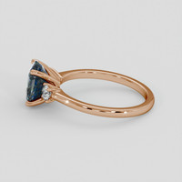 2.03 Ct. Bi Color Sapphire Ring, 18K Rose Gold 4
