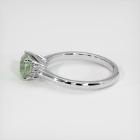 1.15 Ct. Bluish Green Sapphire Ring, 10K White Gold 4