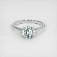 1.06 Ct. Greyish Blue Sapphire Ring, 10K White Gold 1