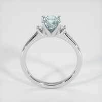 1.06 Ct. Greyish Blue Sapphire Ring, 10K White Gold 3