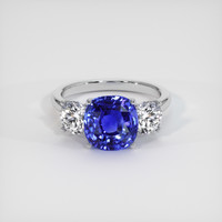 3.24 Ct. Sapphire Ring, 14K White Gold 1