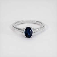 0.91 Ct. Sapphire Ring, 14K White Gold 1