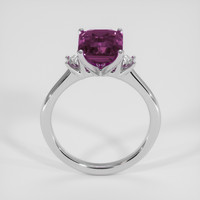 2.67 Ct. Pinkish Purple Garnet Ring, 14K White Gold 3