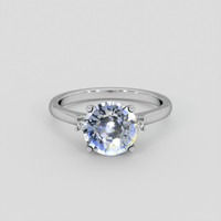 2.65 Ct. Bi Color Sapphire Ring, 14K White Gold 1