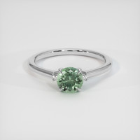 1.50 Ct. Green Sapphire Ring, 14K White Gold 1