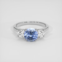 1.41 Ct. Blue Sapphire Ring, 14K White Gold 1