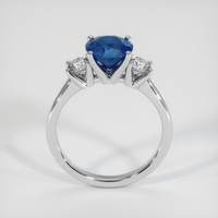 2.09 Ct. Greenish Blue Sapphire Ring, 14K White Gold 3