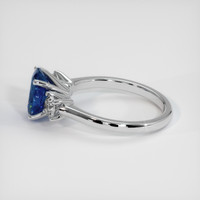 2.09 Ct. Greenish Blue Sapphire Ring, 14K White Gold 4