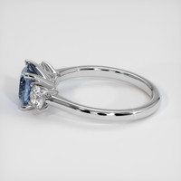 1.56 Ct. Blue Sapphire Ring, 14K White Gold 4
