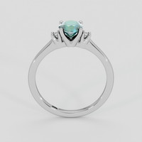 0.88 Ct. Bluish Green Sapphire Ring, 14K White Gold 3