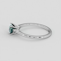 0.88 Ct. Bluish Green Sapphire Ring, 14K White Gold 4
