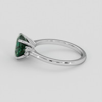 2.22 Ct. Bluish Green Sapphire Ring, 14K White Gold 4