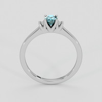 0.46 Ct. Greenish Blue Sapphire Ring, 14K White Gold 3