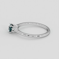 0.46 Ct. Greenish Blue Sapphire Ring, 14K White Gold 4