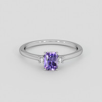 1.05 Ct. Purple Sapphire Ring, 14K White Gold 1
