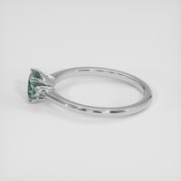 0.70 Ct. Bluish Green Sapphire Ring, 14K White Gold 4