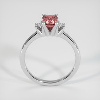 1.00 Ct. Reddish Pink Sapphire Ring, 14K White Gold 3