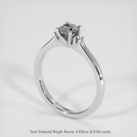 0.52 Ct. Sapphire Ring, 14K White Gold 2