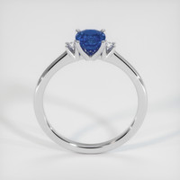 0.86 Ct. Blue Sapphire Ring, 18K White Gold 3